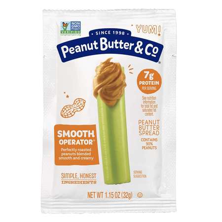 Peanut Butter & Co Smooth Operator 1.15oz. Squeeze Packs All Natural Peanut Butter, PK200 17010061-EA